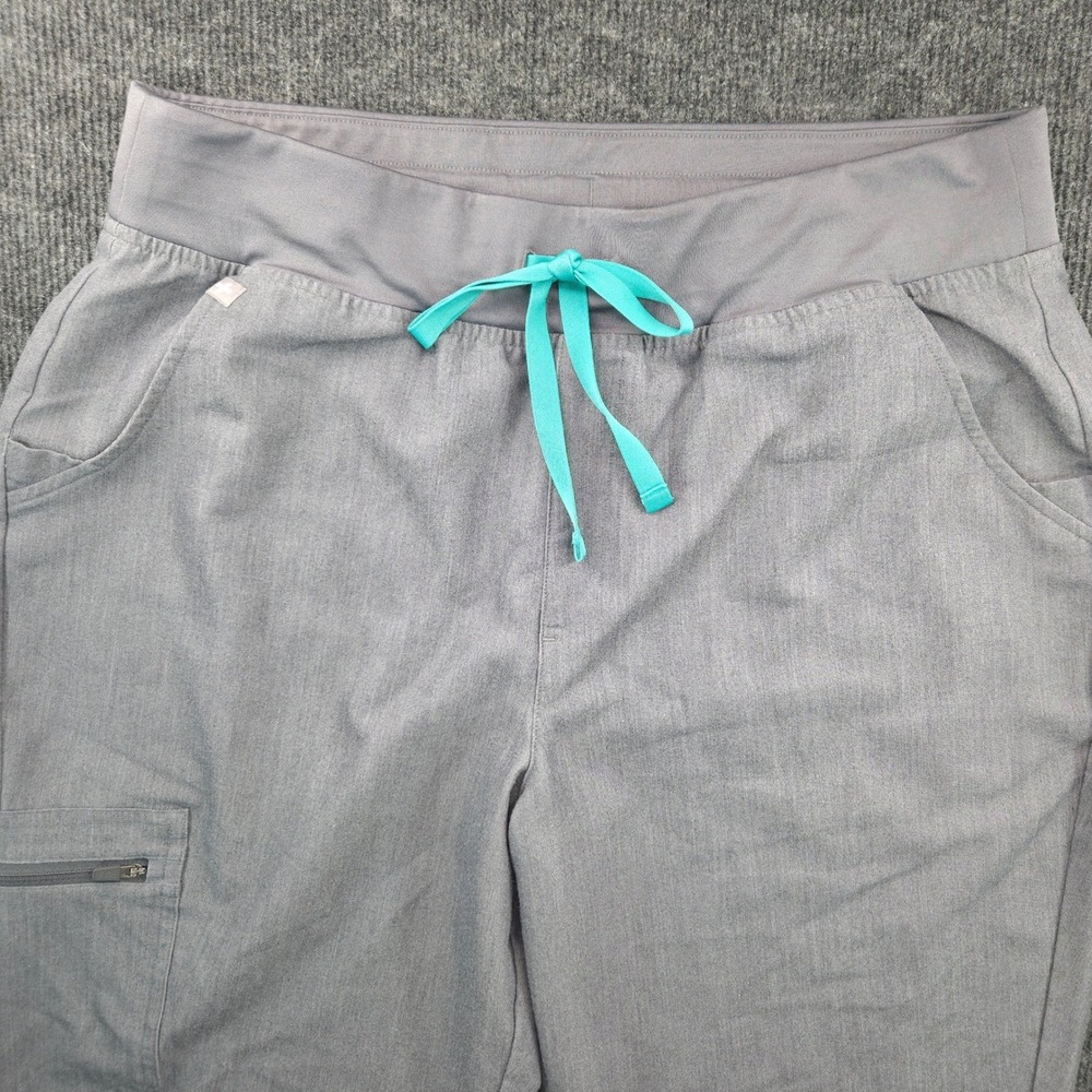 FIGS Scrub Jogger Pants Womens Large Gray Technical Utility Performance Joggers